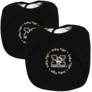 MISSOURI TIGERS SET OF 2 BABY BIBS NEW